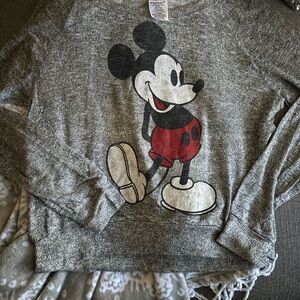 Disney Heather Gray Mickey Mouse Sweatshirt